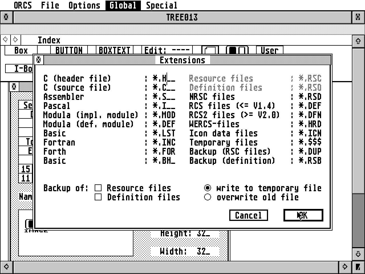 ORCS - Otto's Resource Construction Set atari screenshot